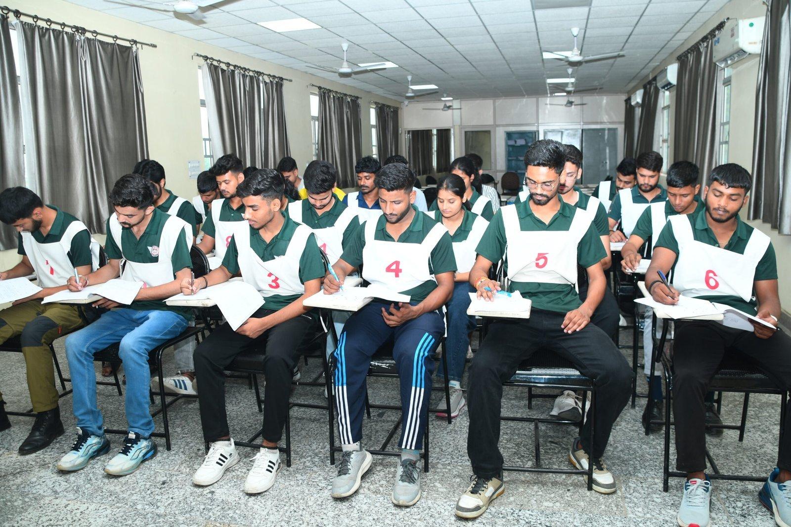 Defence aspirants appearing in mock test