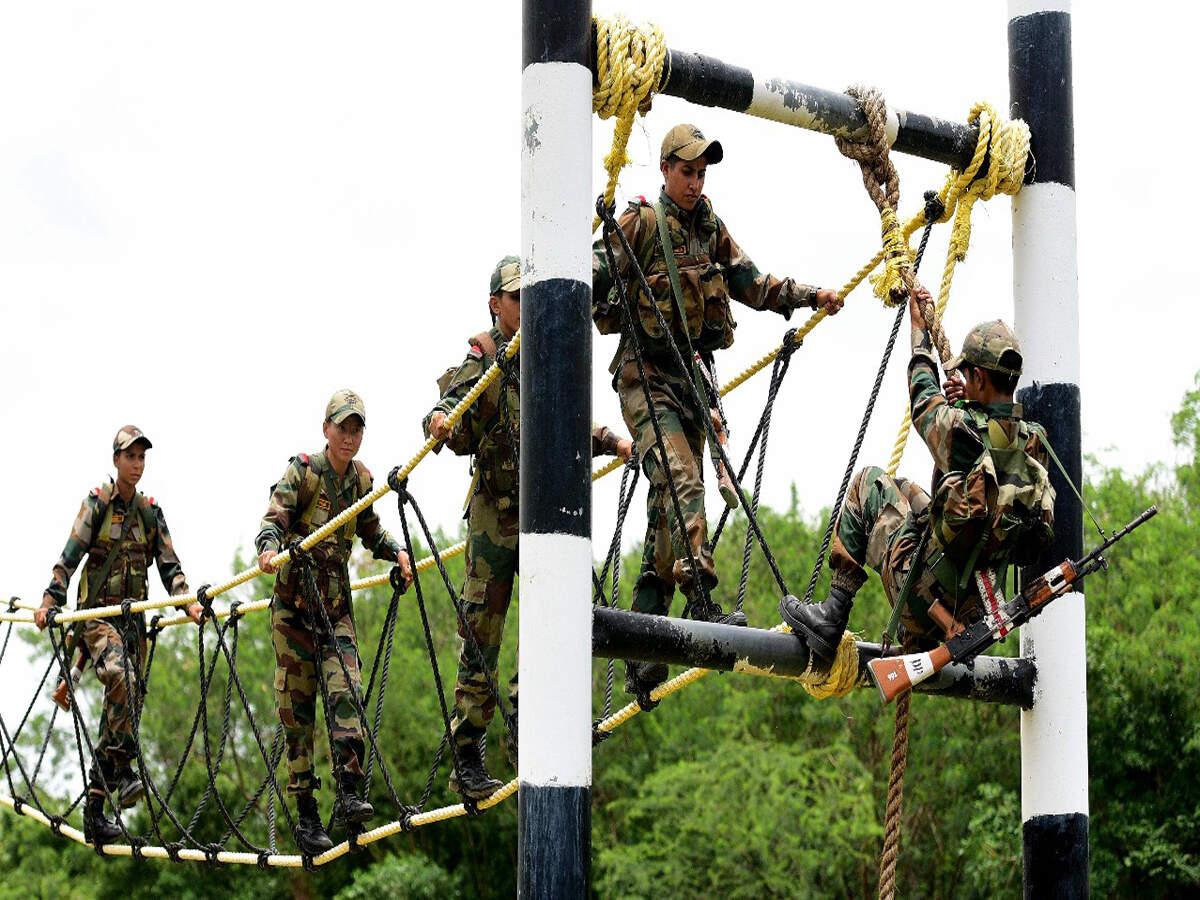 Indian defence aspirants during physical training